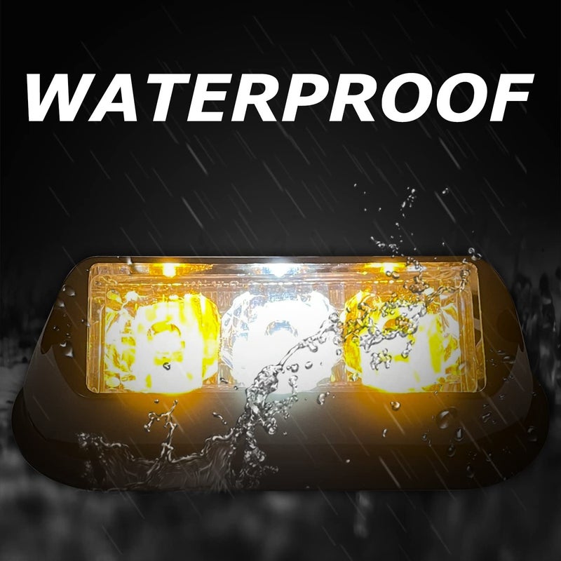 EASE2U E (UPGRADE 2) Led Strobe Lights for Emergency Vehicles Trucks 12-24V IP66 Waterproof (White Amber) - Image 5